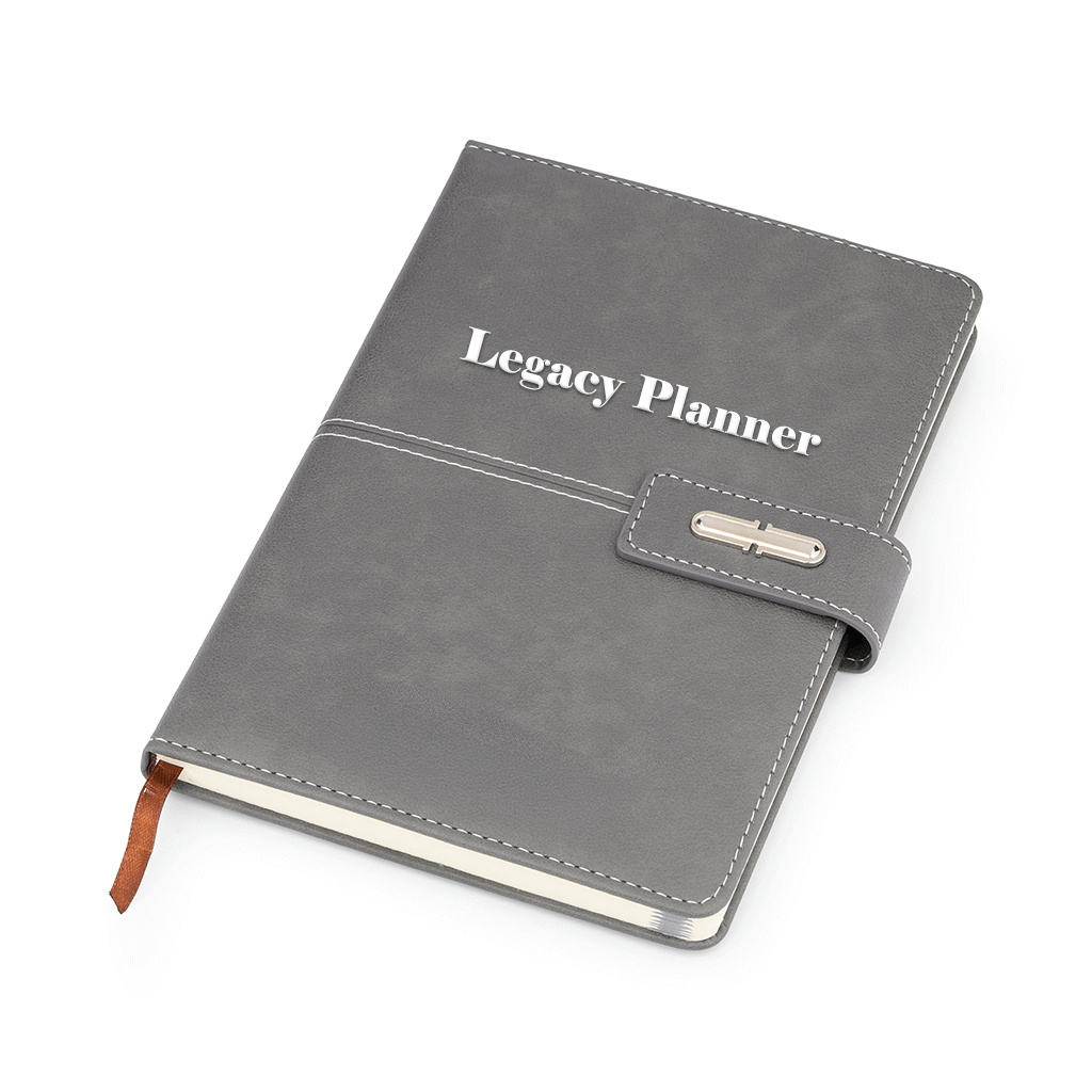 Legacy planner closed with bright cover